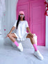 "LOVELY" T-krekls - balts